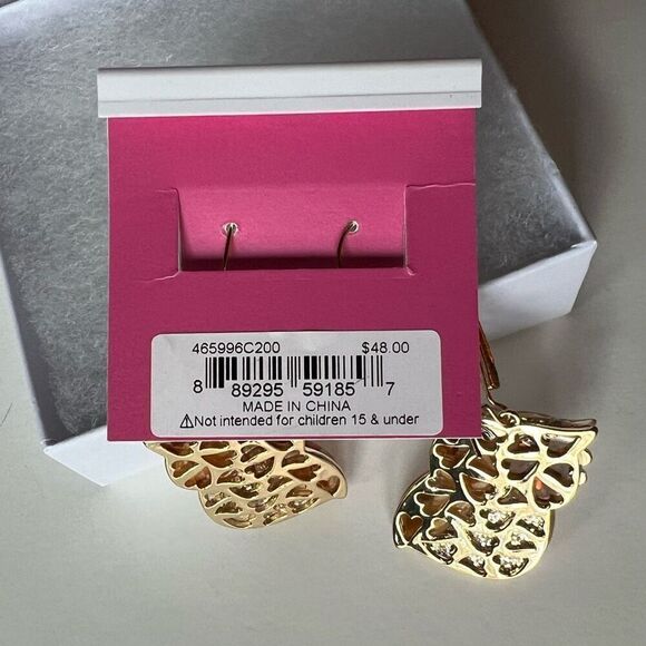 BETSEY JOHNSON Golden Owl Dangle Earrings - Picture 7 of 11